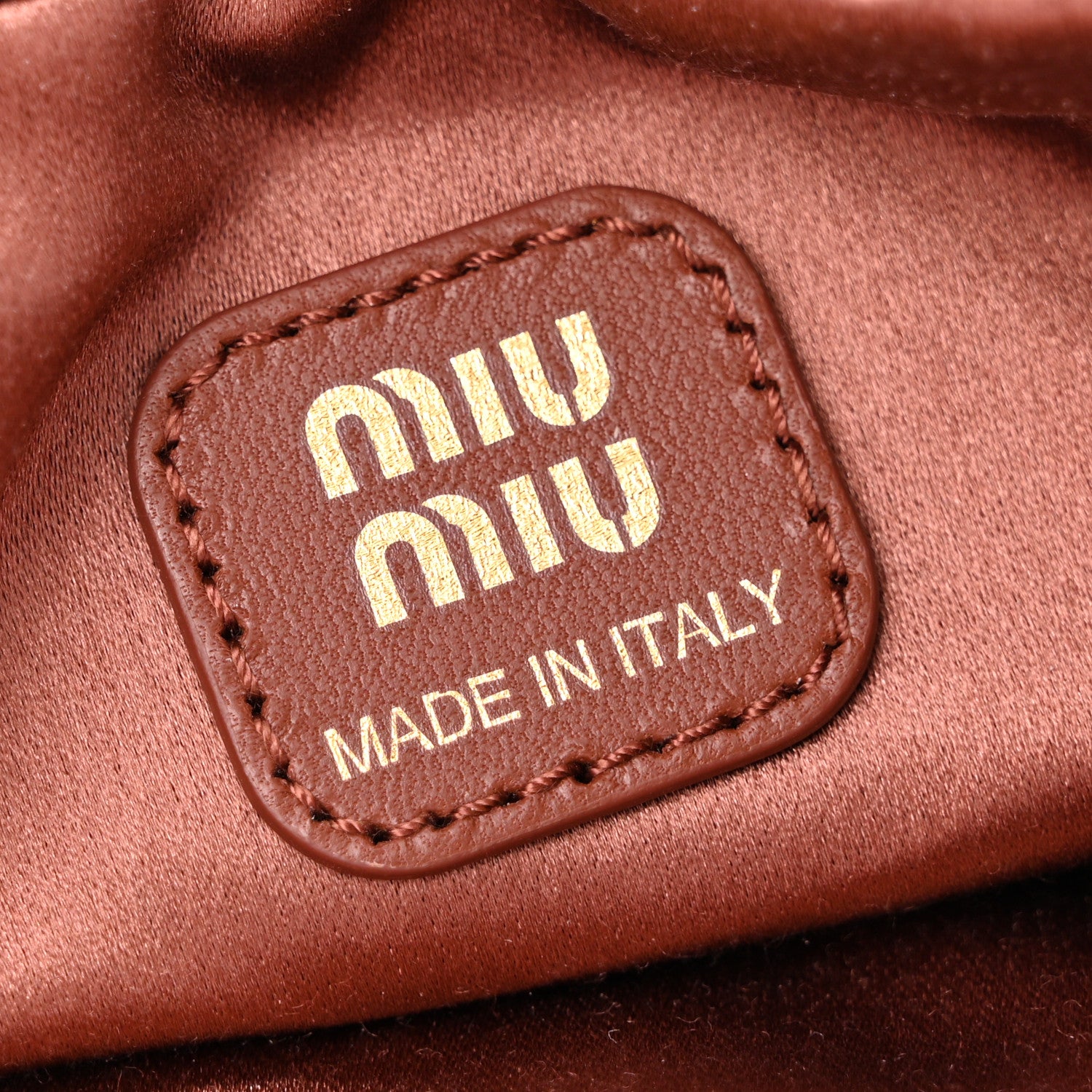 Miu Miu Raso Pouch Cacao 6 of 7