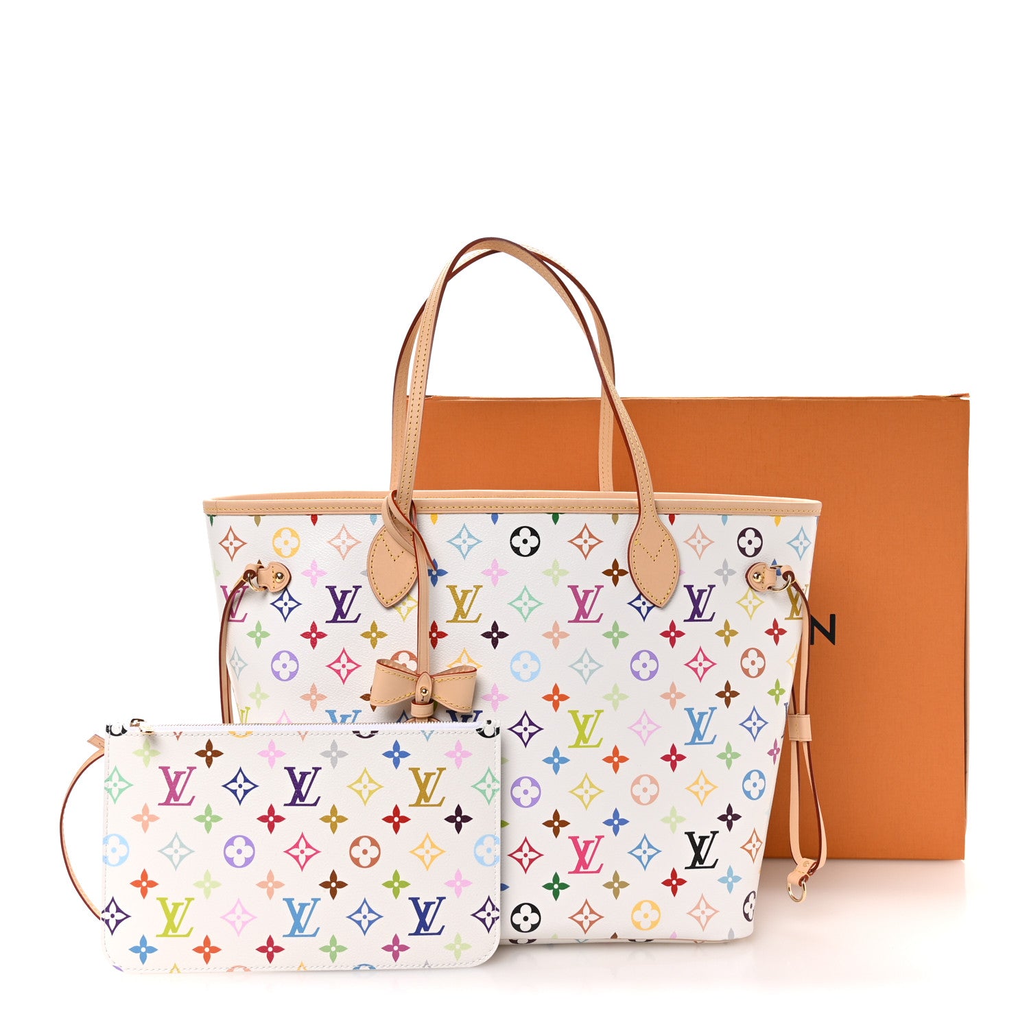 Louis Vuitton LV X TM Monogram Multicolor Neverfull MM White 10 of 10