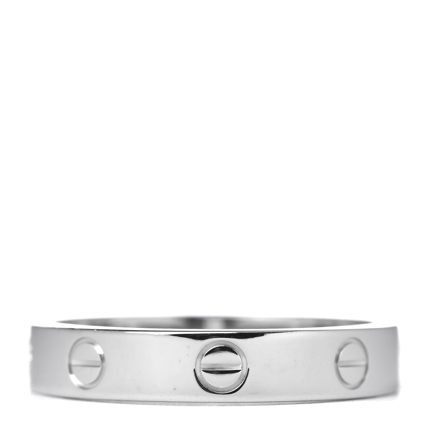18K White Gold 4mm LOVE Wedding Band Ring 58 8.5
