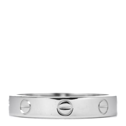 Cartier 18K White Gold 4mm LOVE Wedding Band Ring 58 8.5 3 of 5