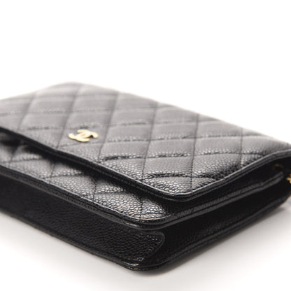 Chanel Caviar Quilted Wallet On Chain WOC Black 7 of 12
