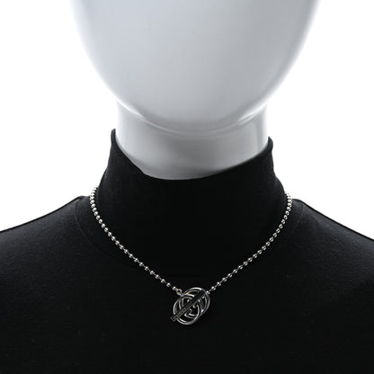 Gucci Sterling Silver Interlocking G Brit Toggle Necklace 2 of 4