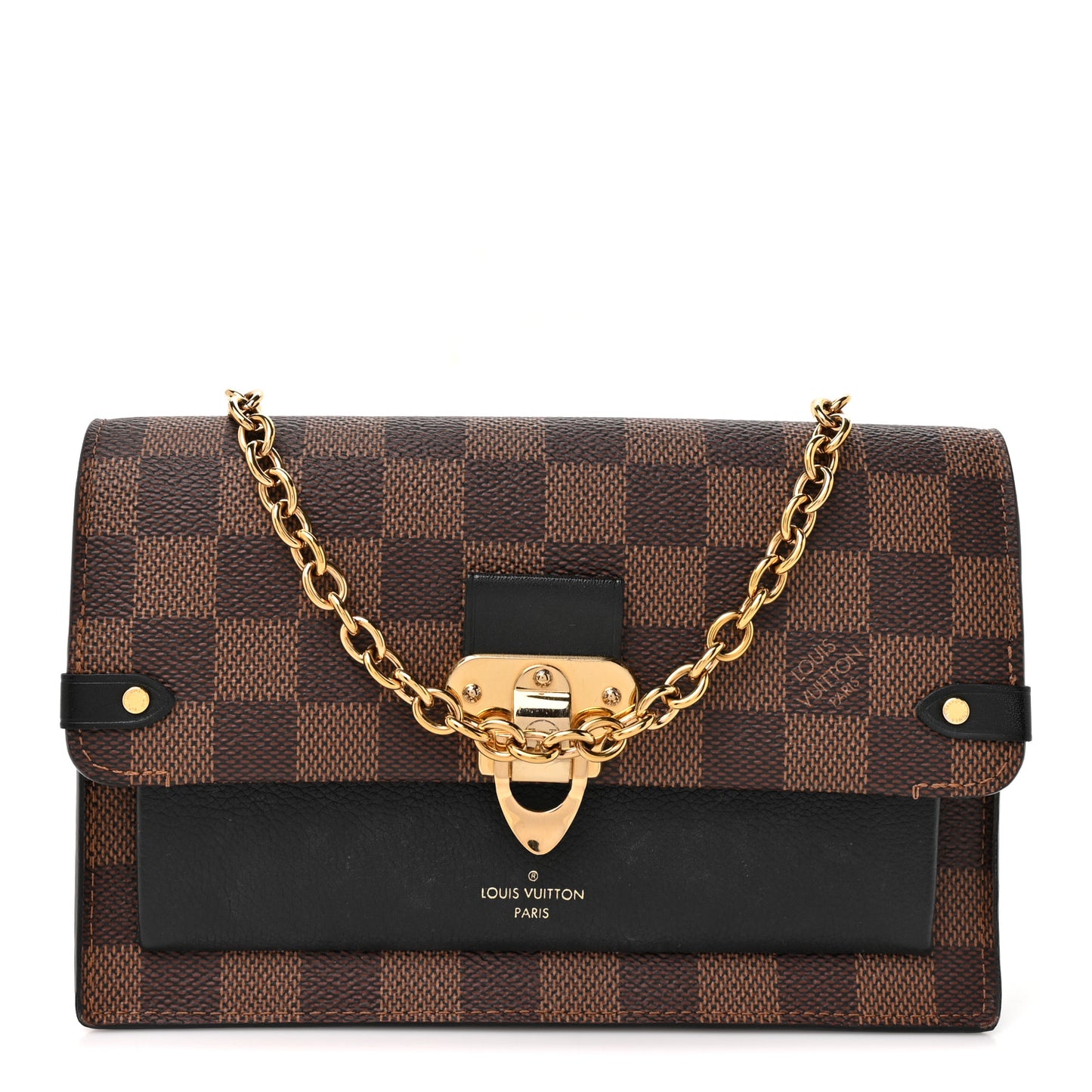 Damier Ebene Vavin Chain Wallet Black