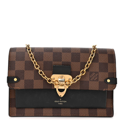 Louis Vuitton Damier Ebene Vavin Chain Wallet Black 1 of 11