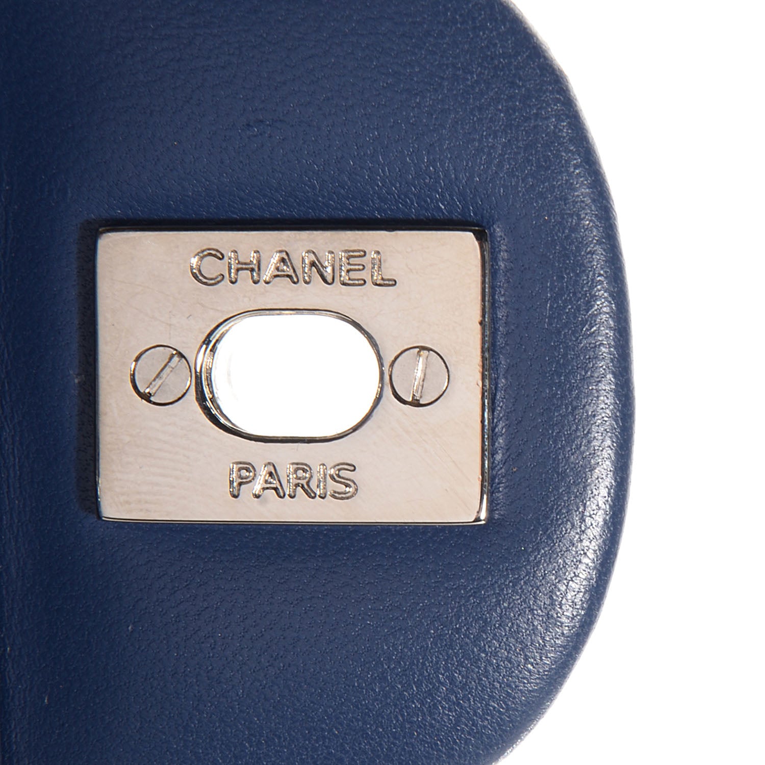 Chanel Lambskin Perforated Medium Double Flap Blue 8 of 9
