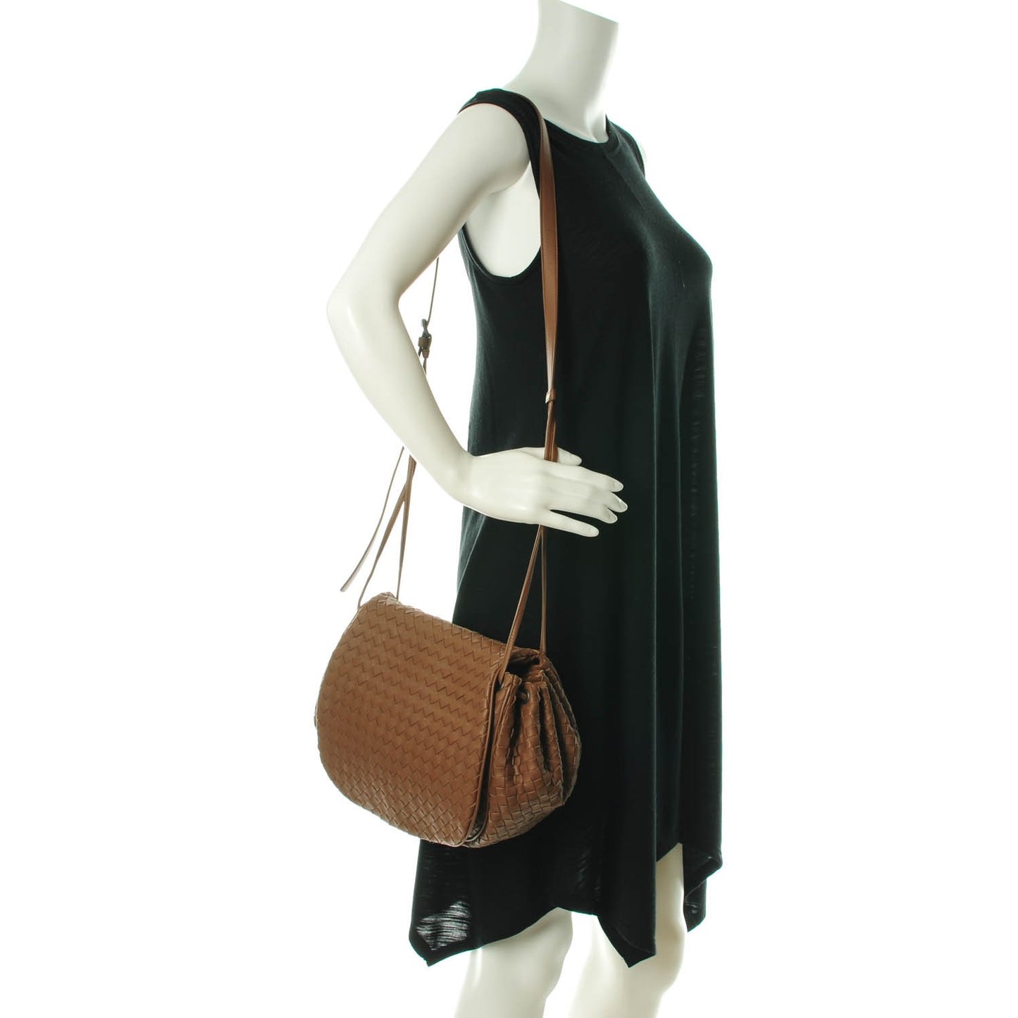 Nappa Intrecciato Messenger Light Brown