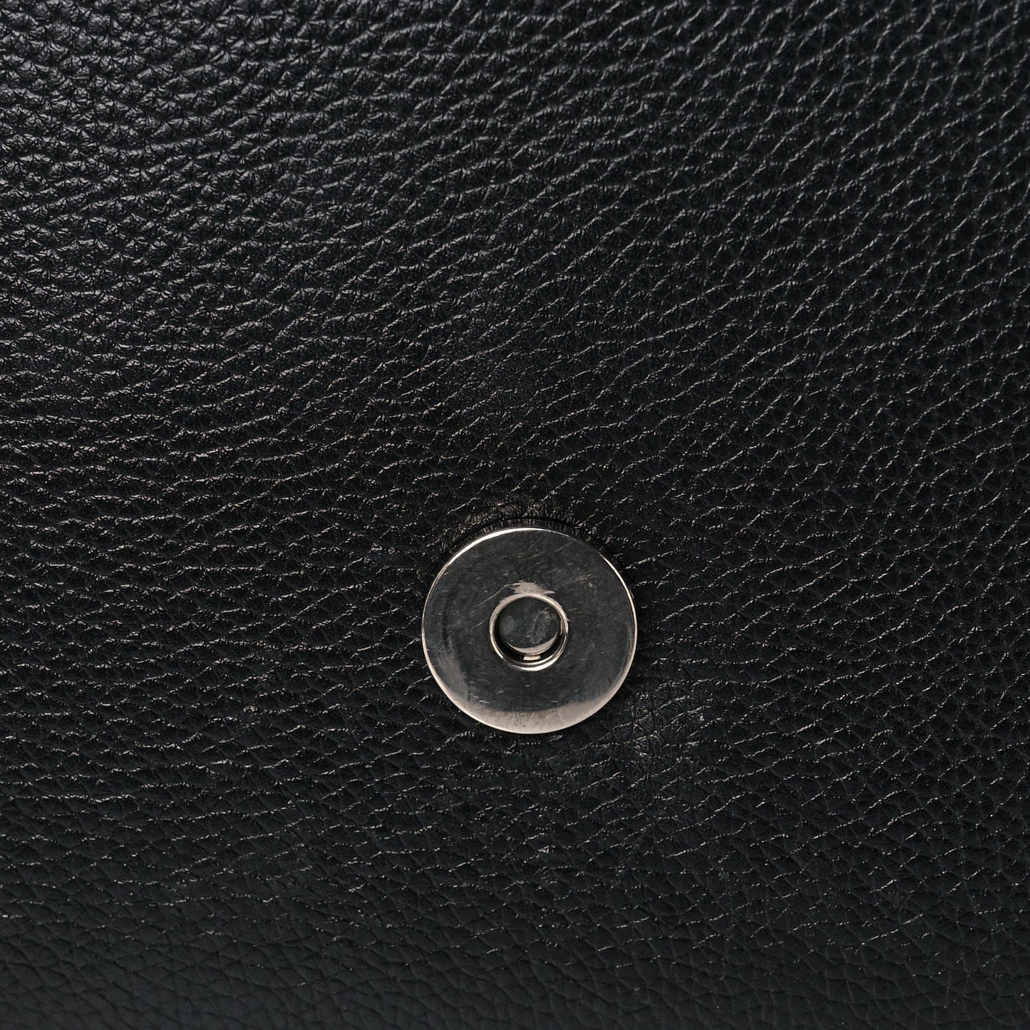 Grained Calfskin Medium Hourglass Top Handle Bag Black
