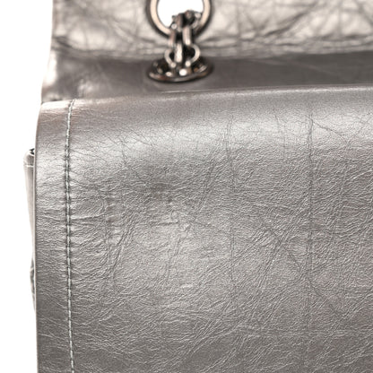 Chanel Metallic Aged Calfskin Quilted 2.55 Reissue 227 Flap Dark Silver 11 of 12