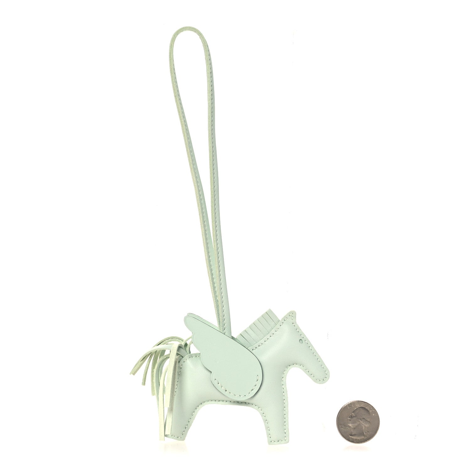 Hermes Milo Lambskin Grigri Rodeo Pegase Horse Bag Charm PM Vert Peppermint Vert Fizz 2 of 5