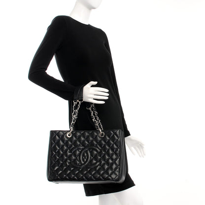 Chanel Caviar Quilted Grand Shopping Tote GST Black 2 of 7