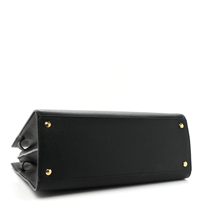 Burberry Grainy Calfskin Large Title Tote Black 4 of 15