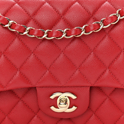 Chanel Caviar Quilted Medium Double Flap Red 8 of 11