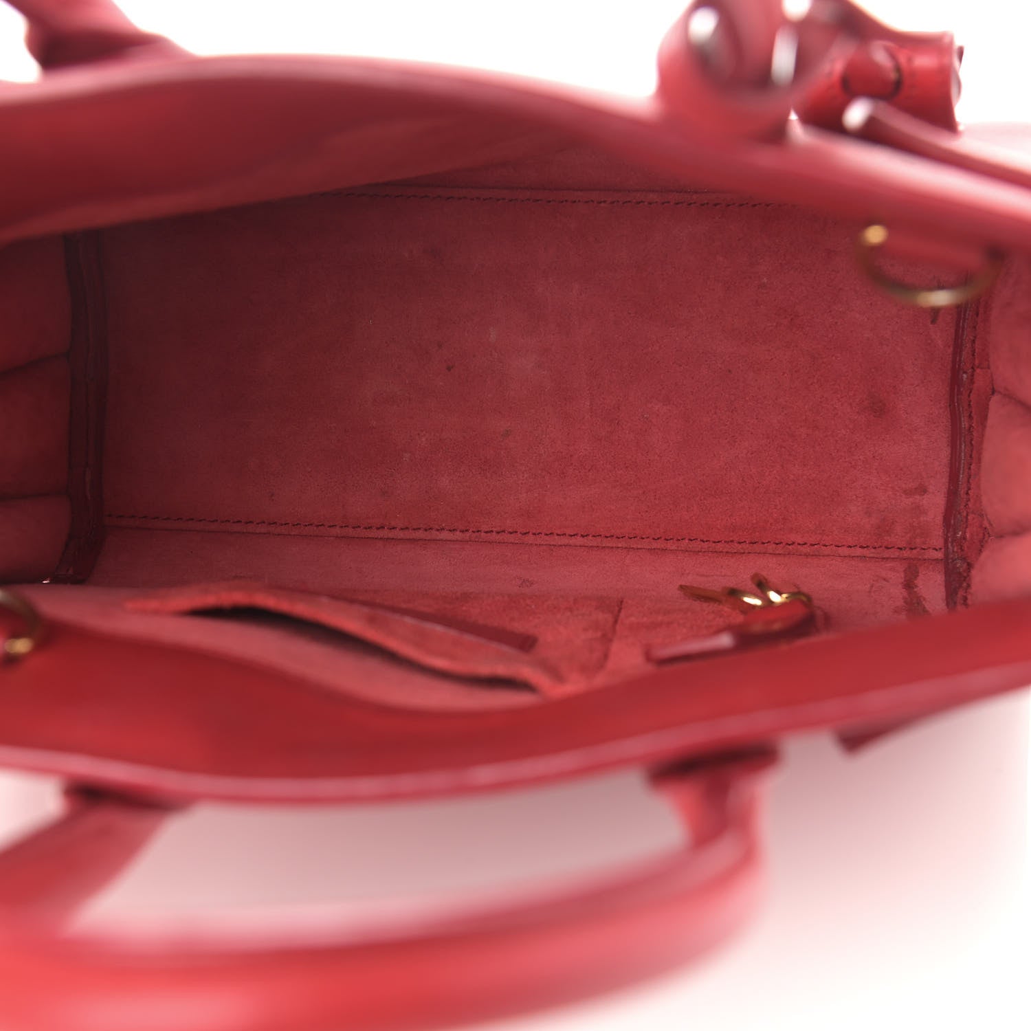 Saint Laurent Calfskin Nano Sac De Jour Lipstick Red 6 of 13