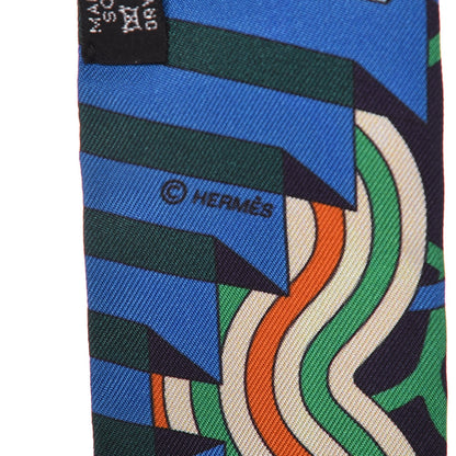 Hermes Silk Ballet Aquatique Twilly Orange Marine Vert 4 of 5