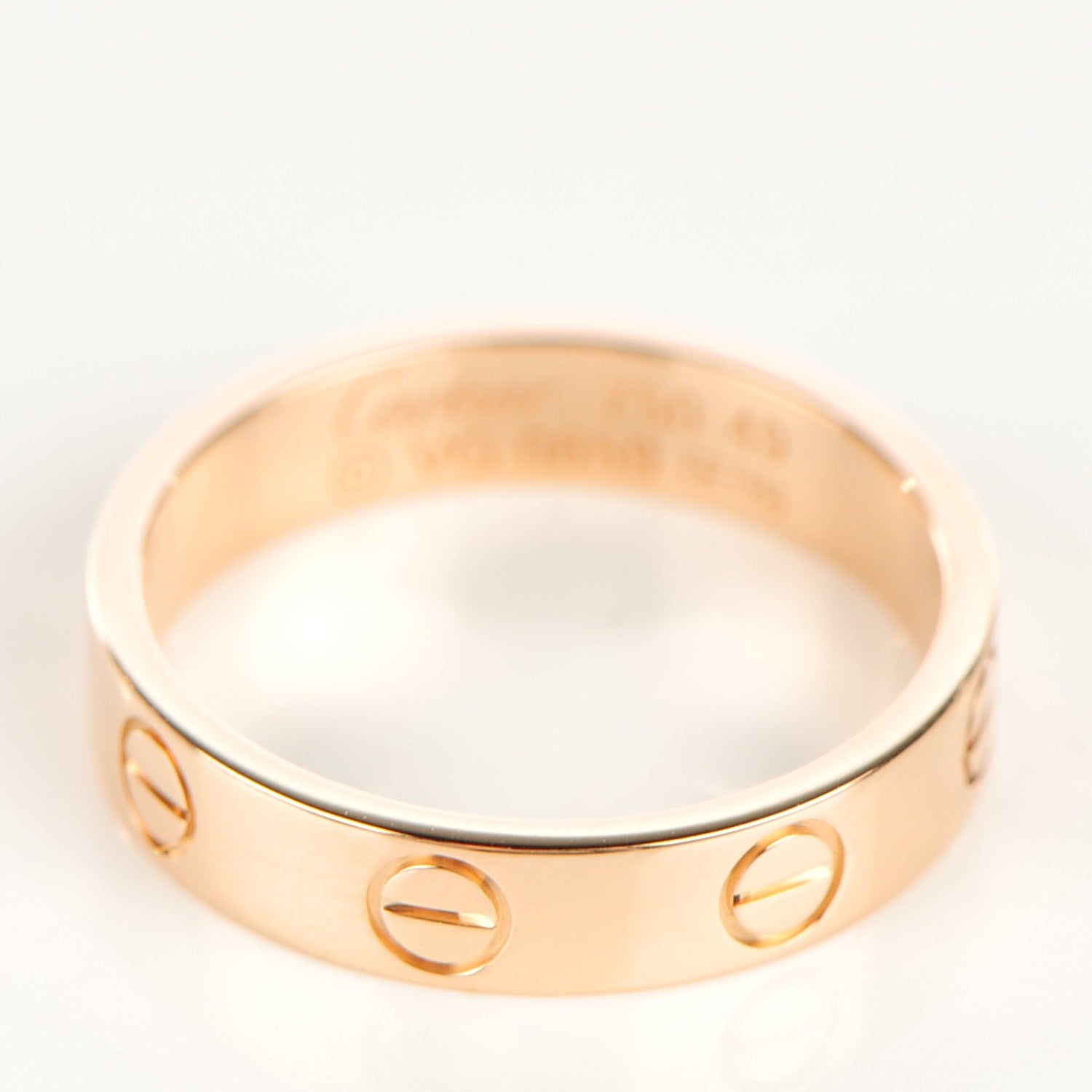 Cartier 18K Pink Gold 4mm LOVE Wedding Band Ring 49 4.75 3 of 4