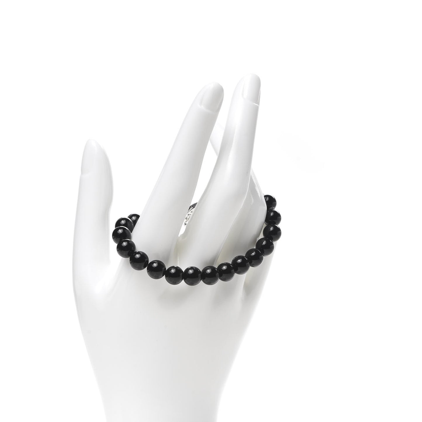 Sterling Silver Black Onyx Bead Toggle Bracelet