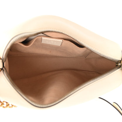 Gucci Calfskin Matelasse Small GG Marmont Chain Shoulder Bag White 5 of 11
