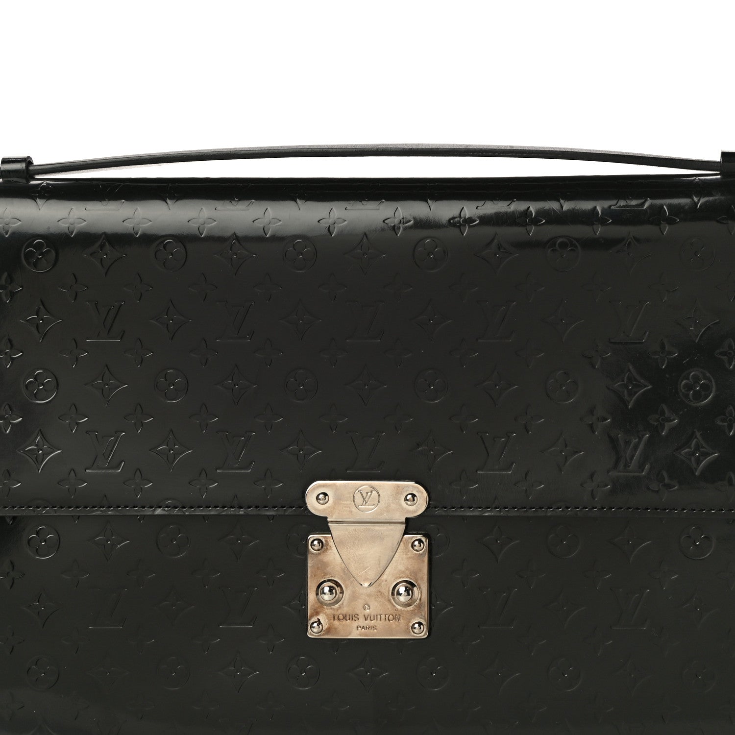 Louis Vuitton Monogram Glace Anouchka Pochette GM Black 7 of 16