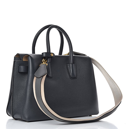 MCM Grained Calfskin Medium Milla Tote Phantom Grey 3 of 17