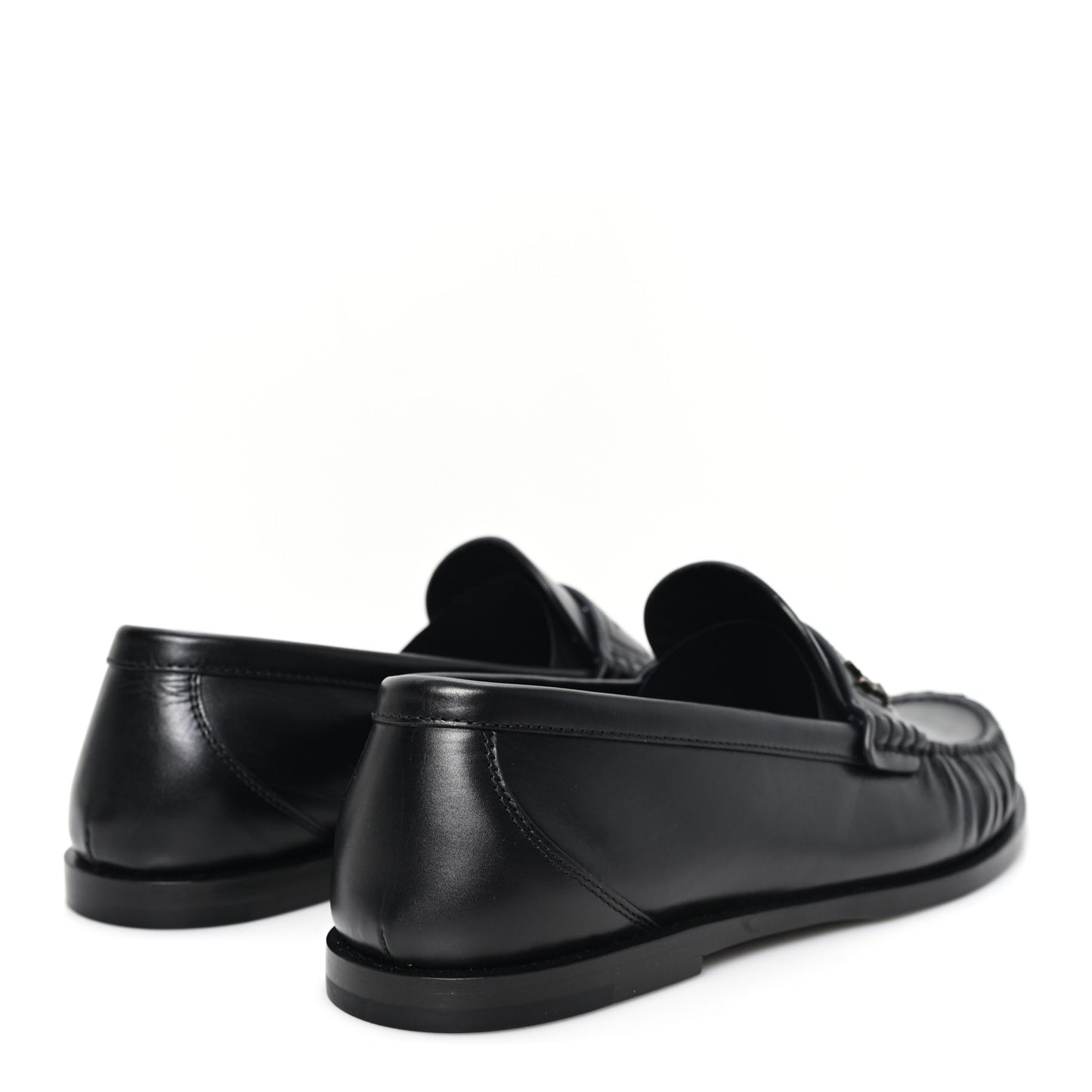 Calfskin Womens Laurent Penny Loafers 37.5 Black