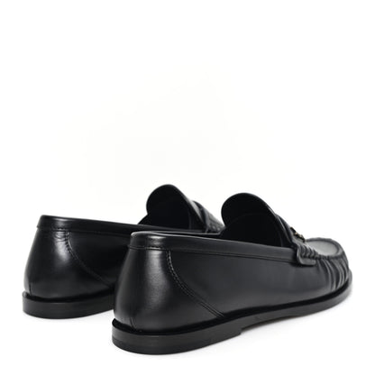 Saint Laurent Calfskin Womens Laurent Penny Loafers 37.5 Black 5 of 10