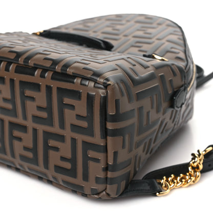 Fendi Vitello Bi-Color FF 1974 Embossed Mini Backpack Maya Black 9 of 11