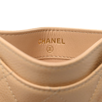 Chanel Caviar Quilted Card Holder Beige 6 of 9