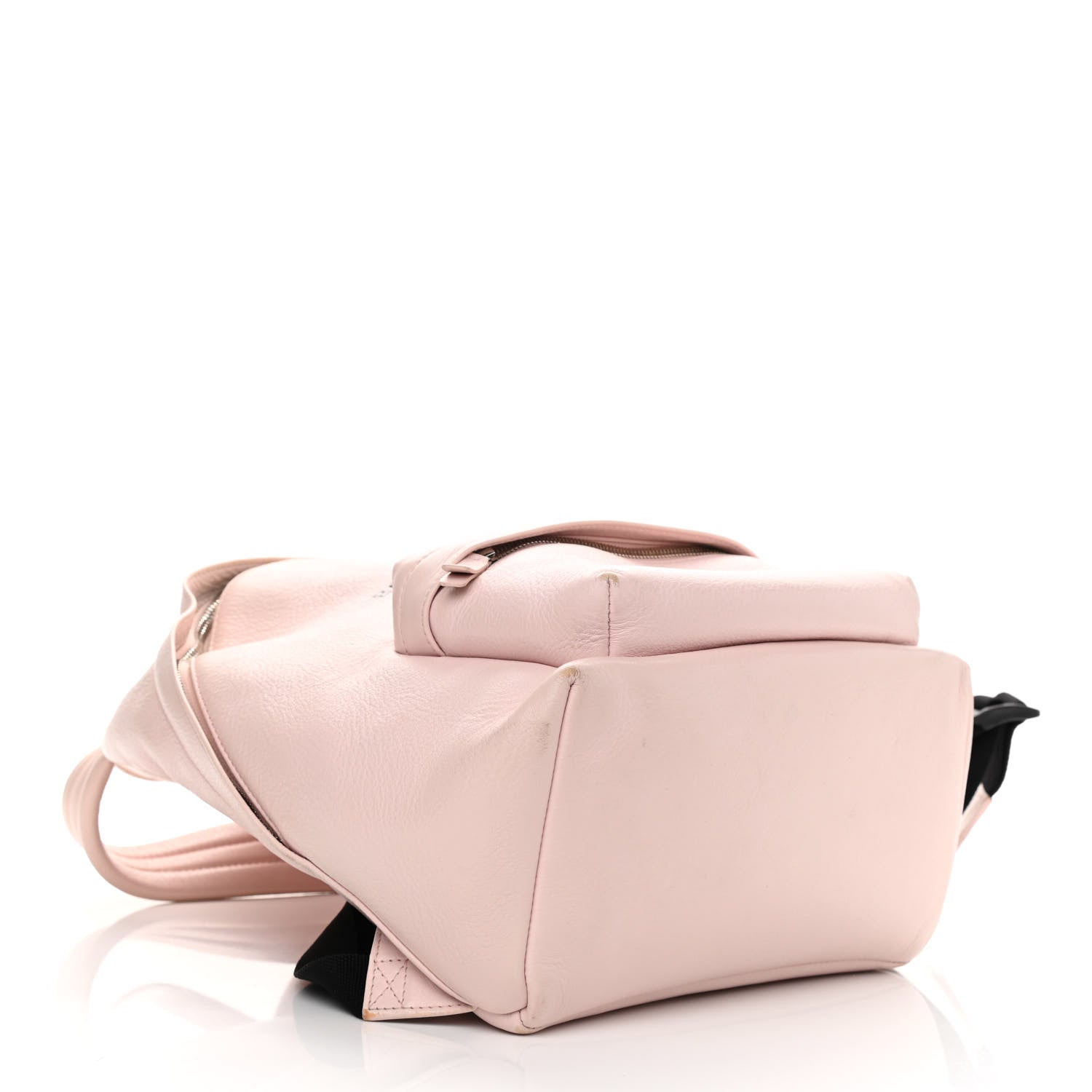 Balenciaga Smooth Calfskin Logo Small Everyday Backpack Light Rose Black 4 of 15