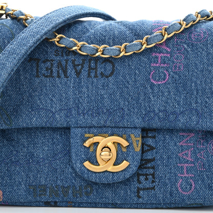 Chanel Denim Quilted Mini Denim Mood Rectangular Flap Blue Multicolor 8 of 11