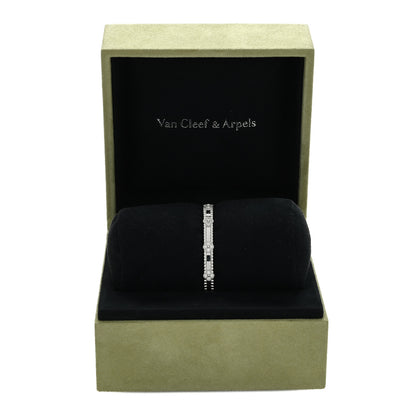 Van Cleef & Arpels 18K White Gold Diamond Perlee Sweet Clovers Bracelet XS 4 of 4