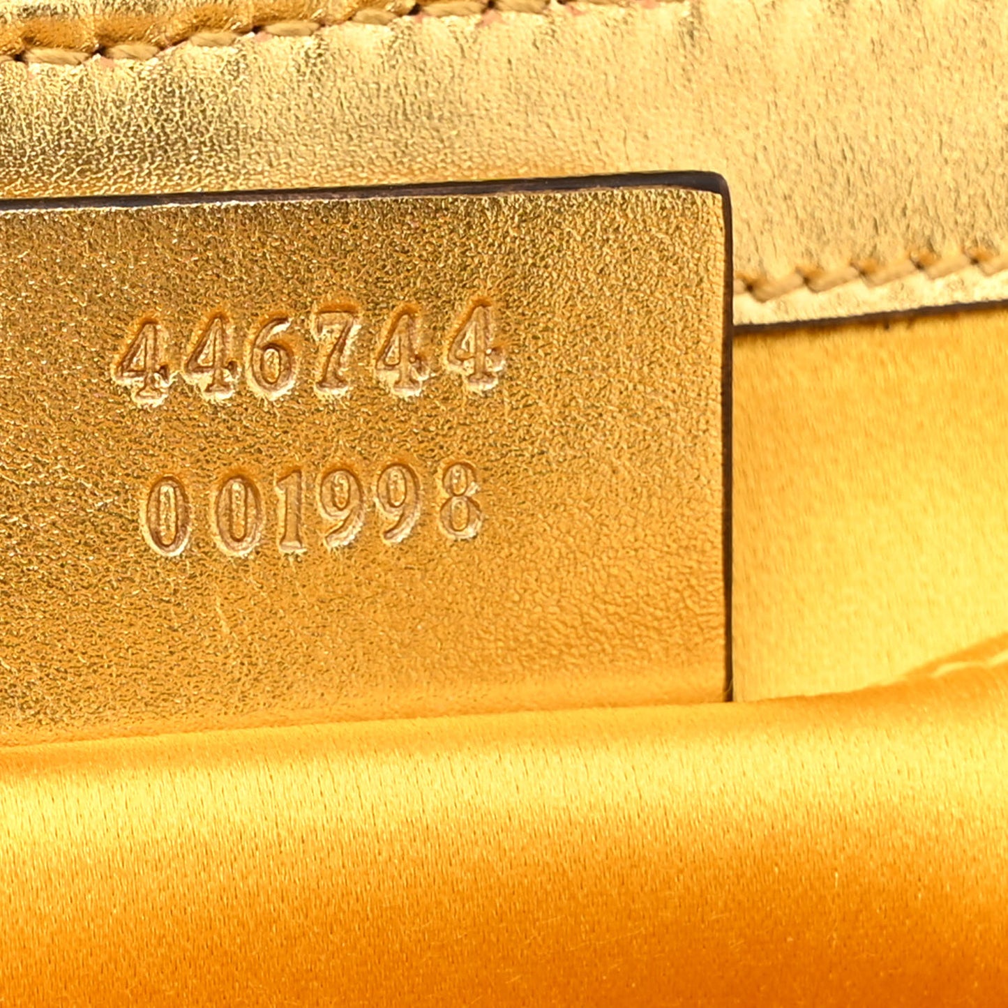 Sequin Matelasse Diagonal Mini GG Marmont Shoulder Bag Gold