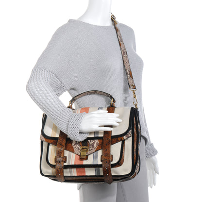 Proenza Schouler Canvas and Printed Python PS1 Large Satchel 2 of 13