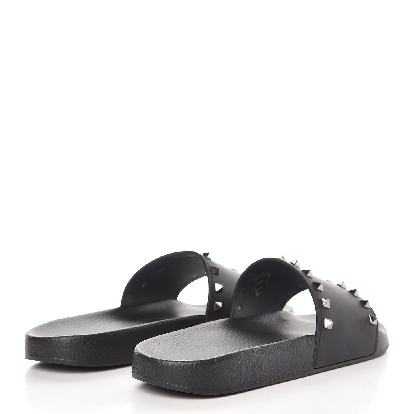 Rubber Rockstud Slide Sandals 44 Black