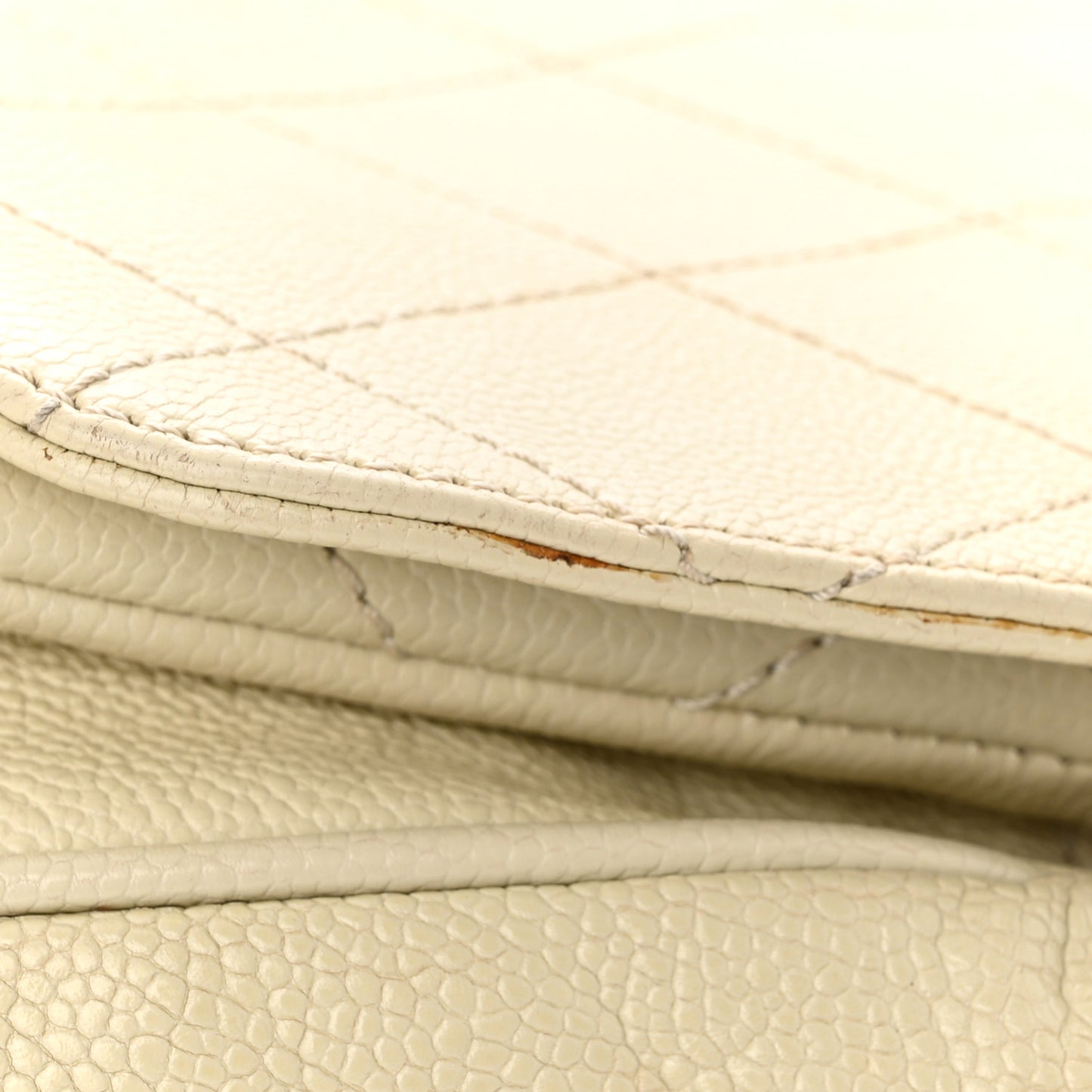 Glazed Caviar Pocket In The City Flap White