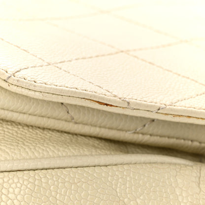 Chanel Glazed Caviar Pocket In The City Flap White 12 of 12