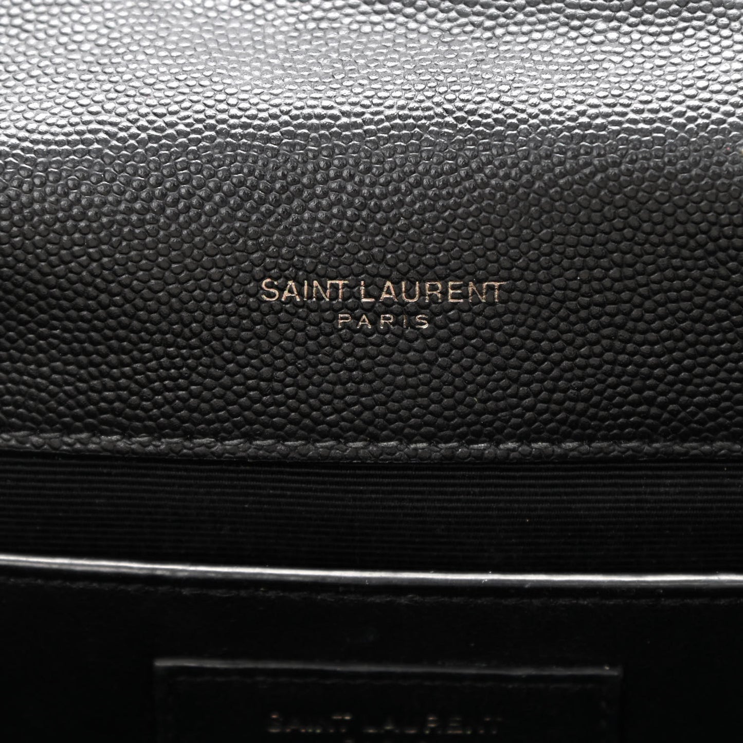 Grain De Poudre Textured Mixed Matelasse Triquilt Medium Monogram Satchel Black