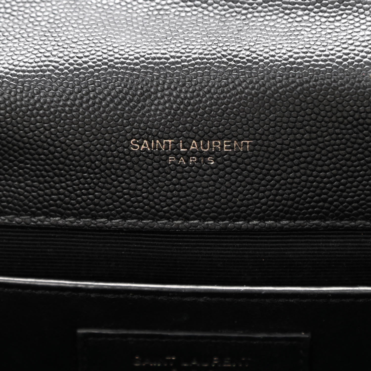Saint Laurent Grain De Poudre Textured Mixed Matelasse Triquilt Medium Monogram Satchel Black 6 of 13