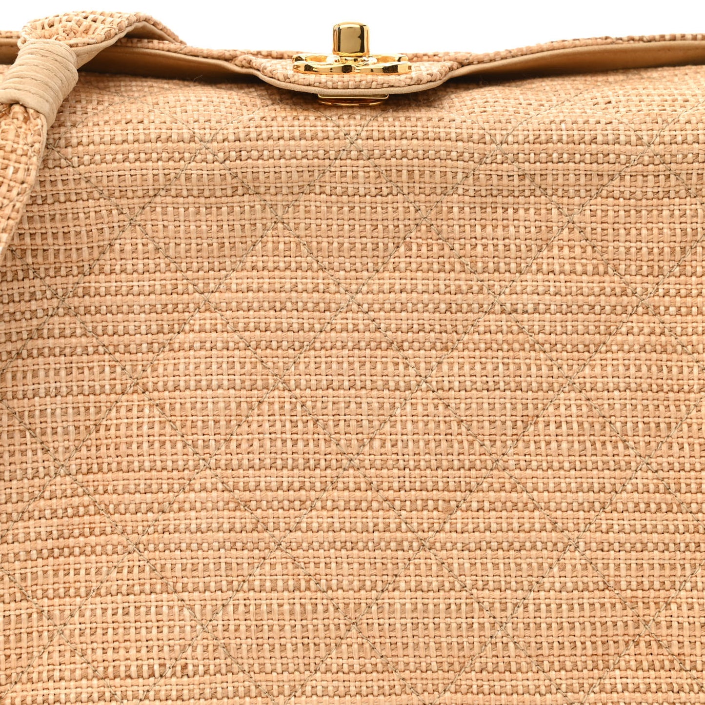 Straw Raffia Shoulder Bag Beige