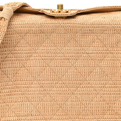 Chanel Straw Raffia Shoulder Bag Beige 9 of 11