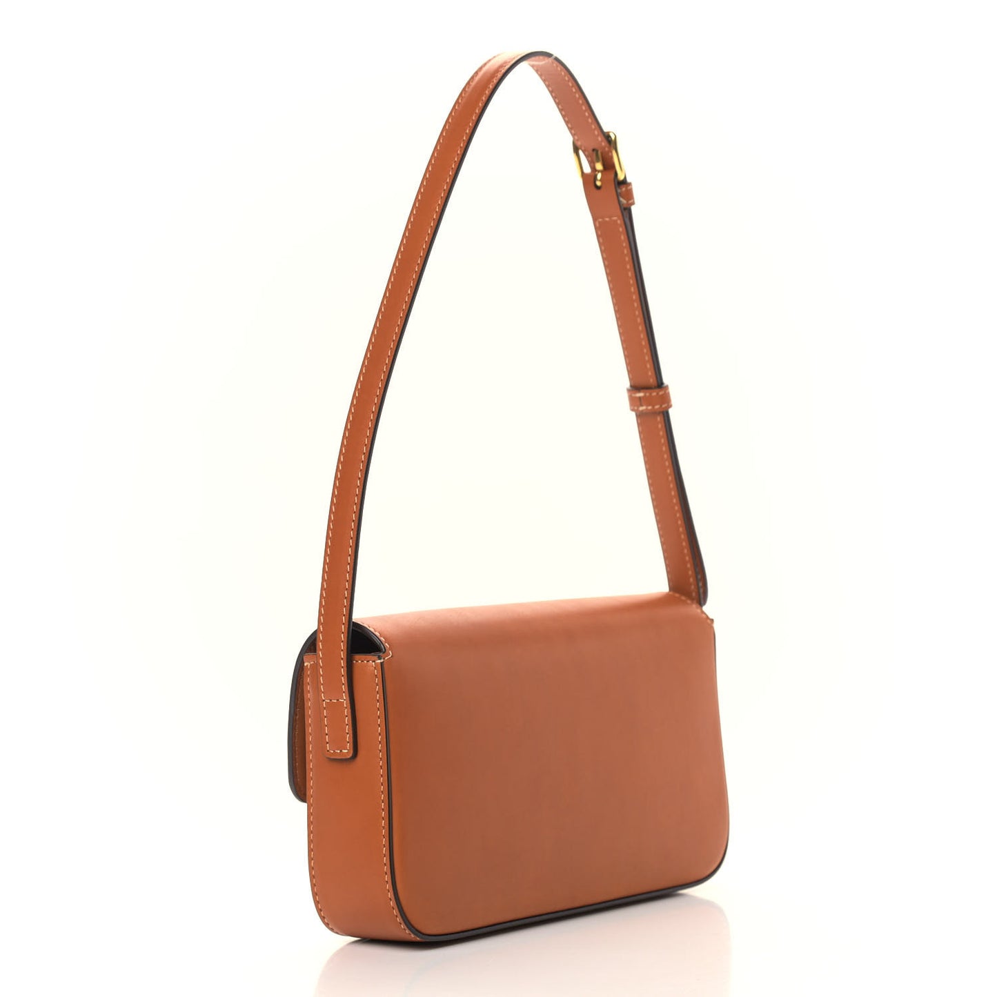 Natural Calfskin Triomphe Shoulder Bag Tan