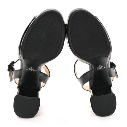Prada Vernice Platform Sandals 37.5 Black 6 of 10