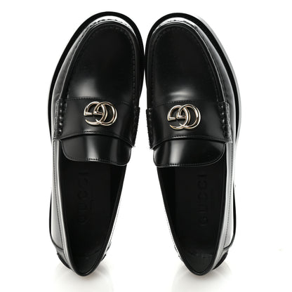 Gucci Calfskin Millennial Ribot Womens GG Loafers 38.5 Black 2 of 10