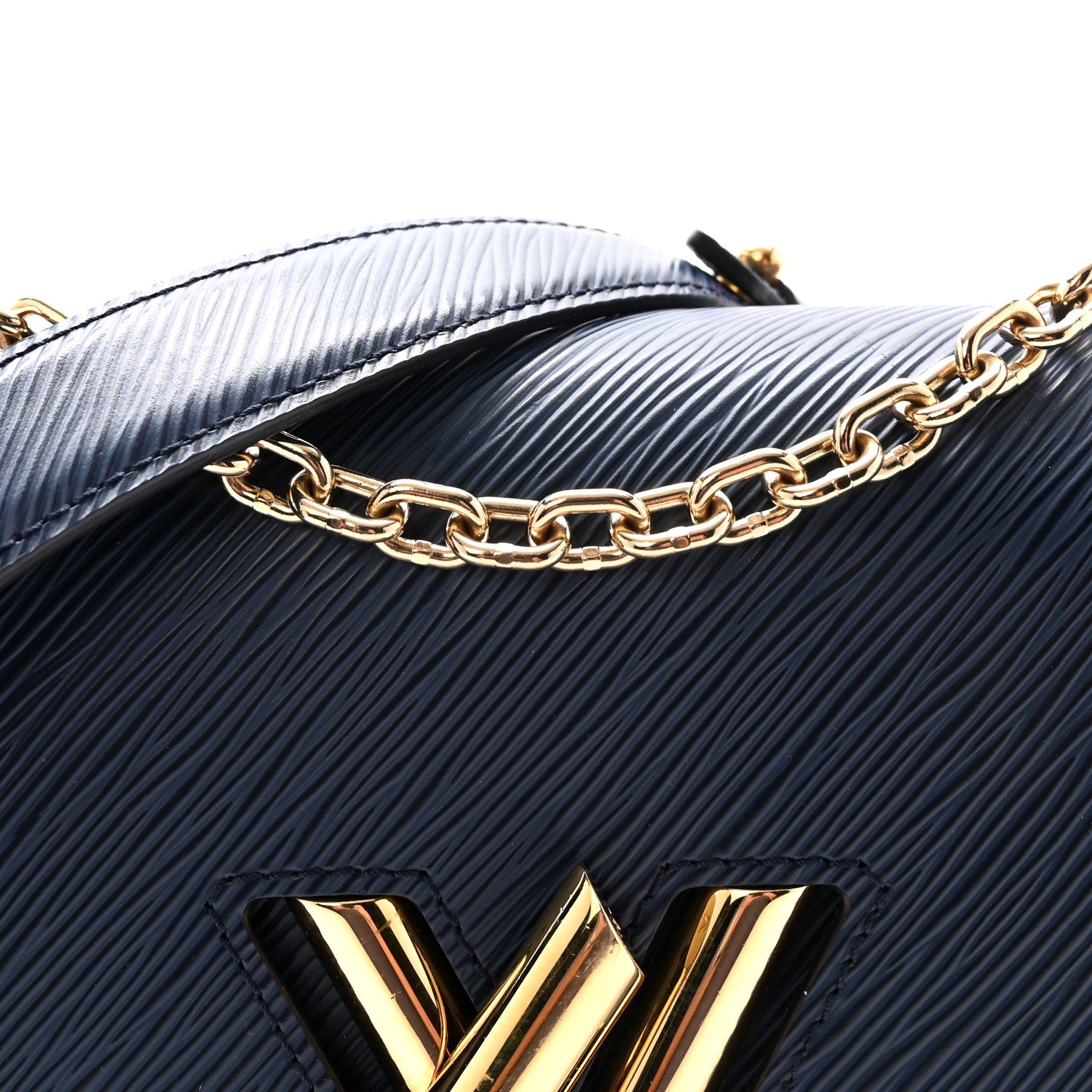 Louis Vuitton Epi Twist Shoulder Bag MM Indigo 7 of 9