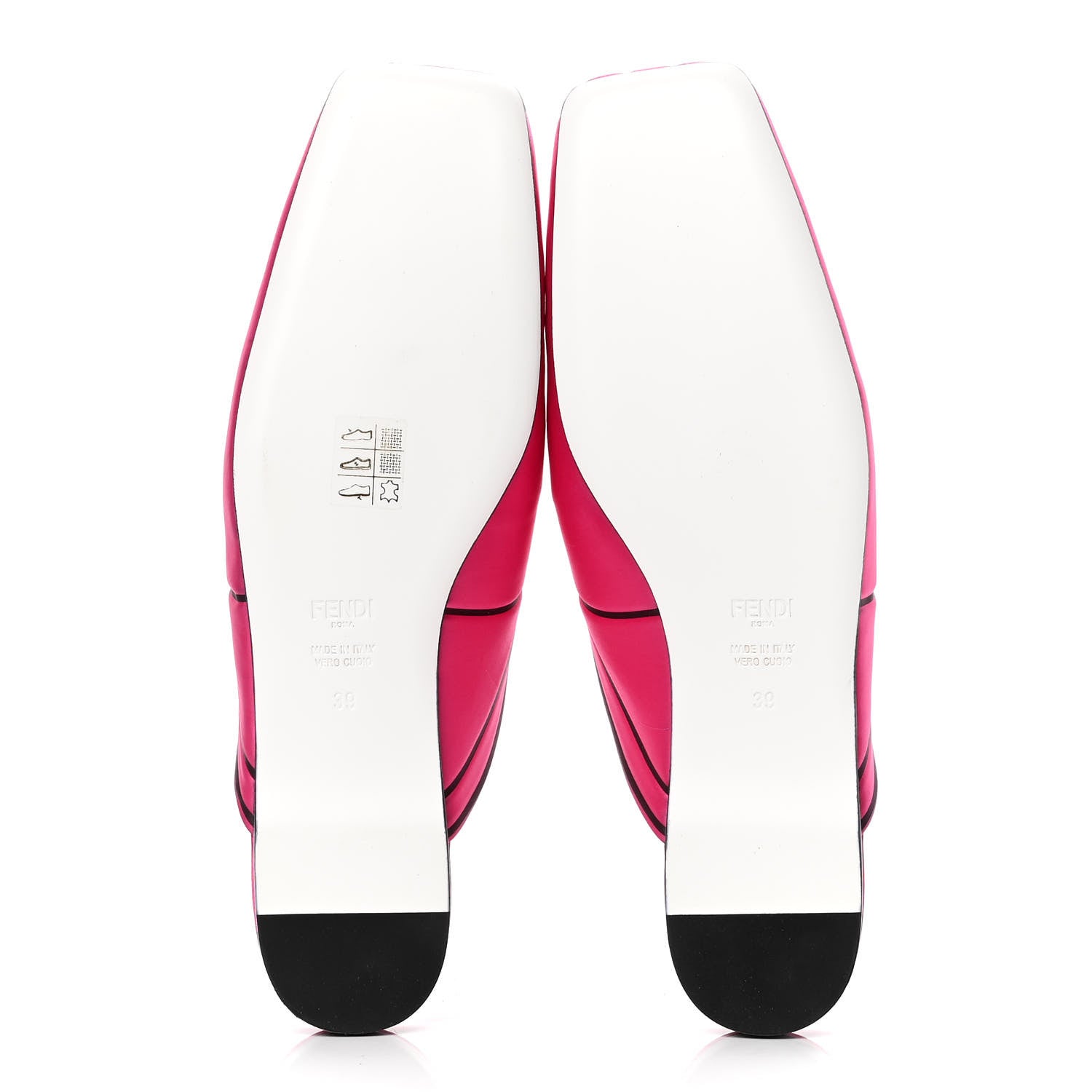 Fendi Satin Crystal FFreedom Flat Mules 39 Pink 4 of 4