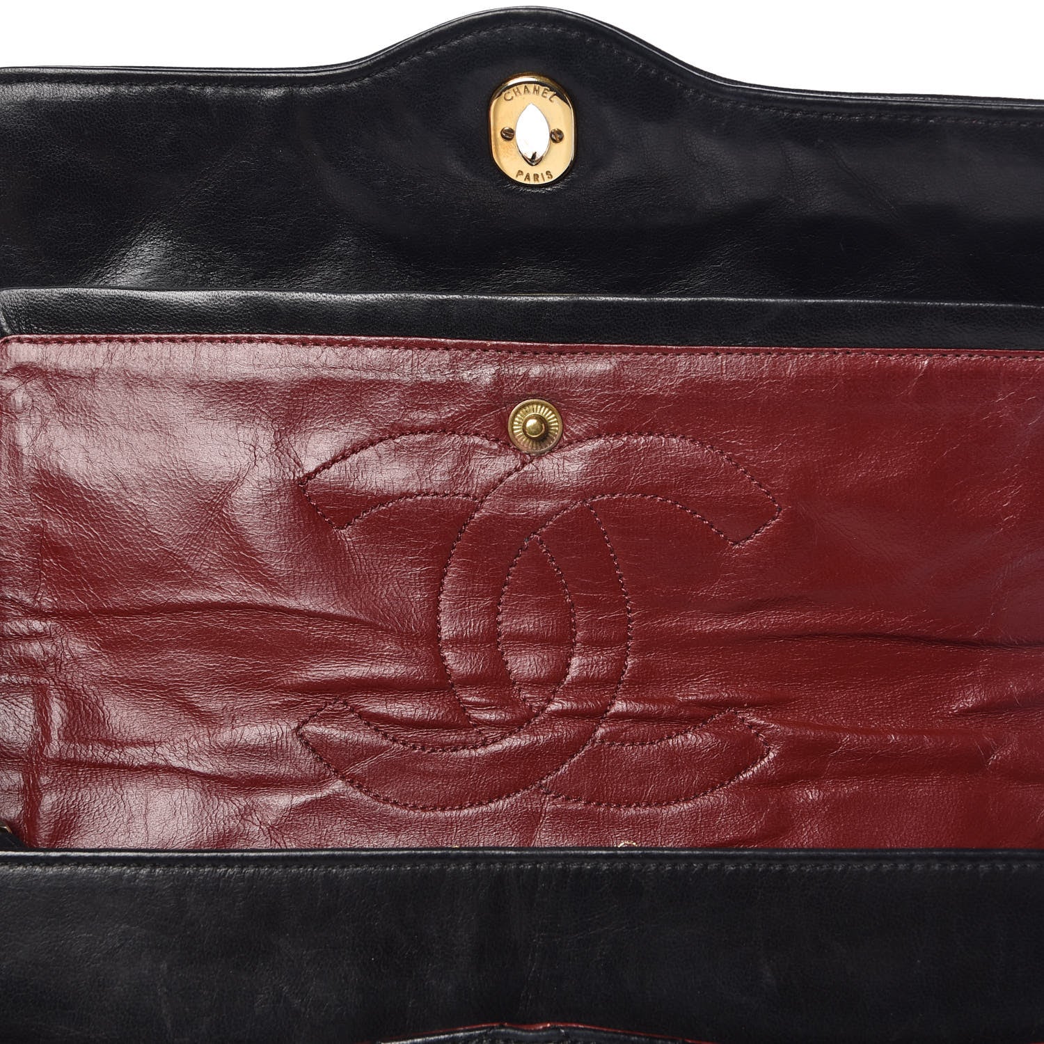 Chanel Lambskin Quilted Medium Double Flap Black 10 of 15