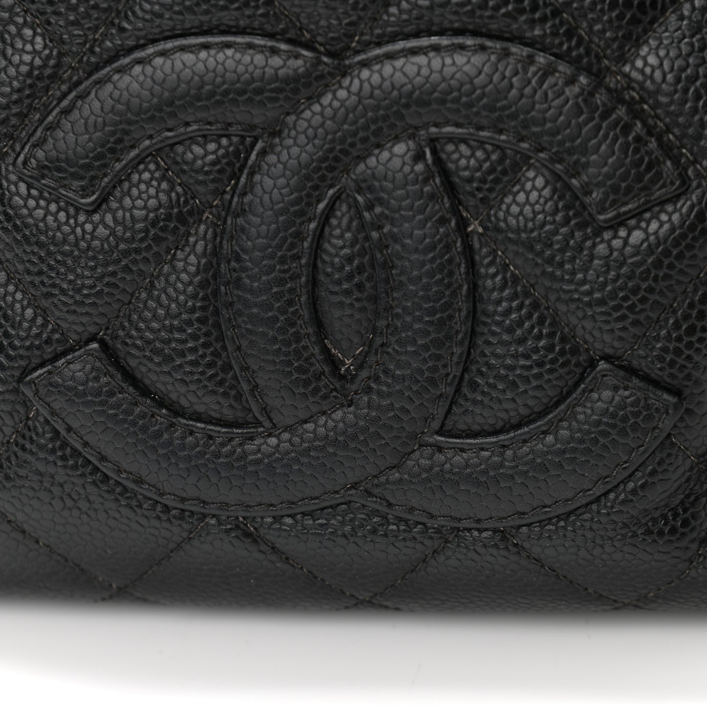 Caviar Quilted Petit Timeless Tote PTT Black