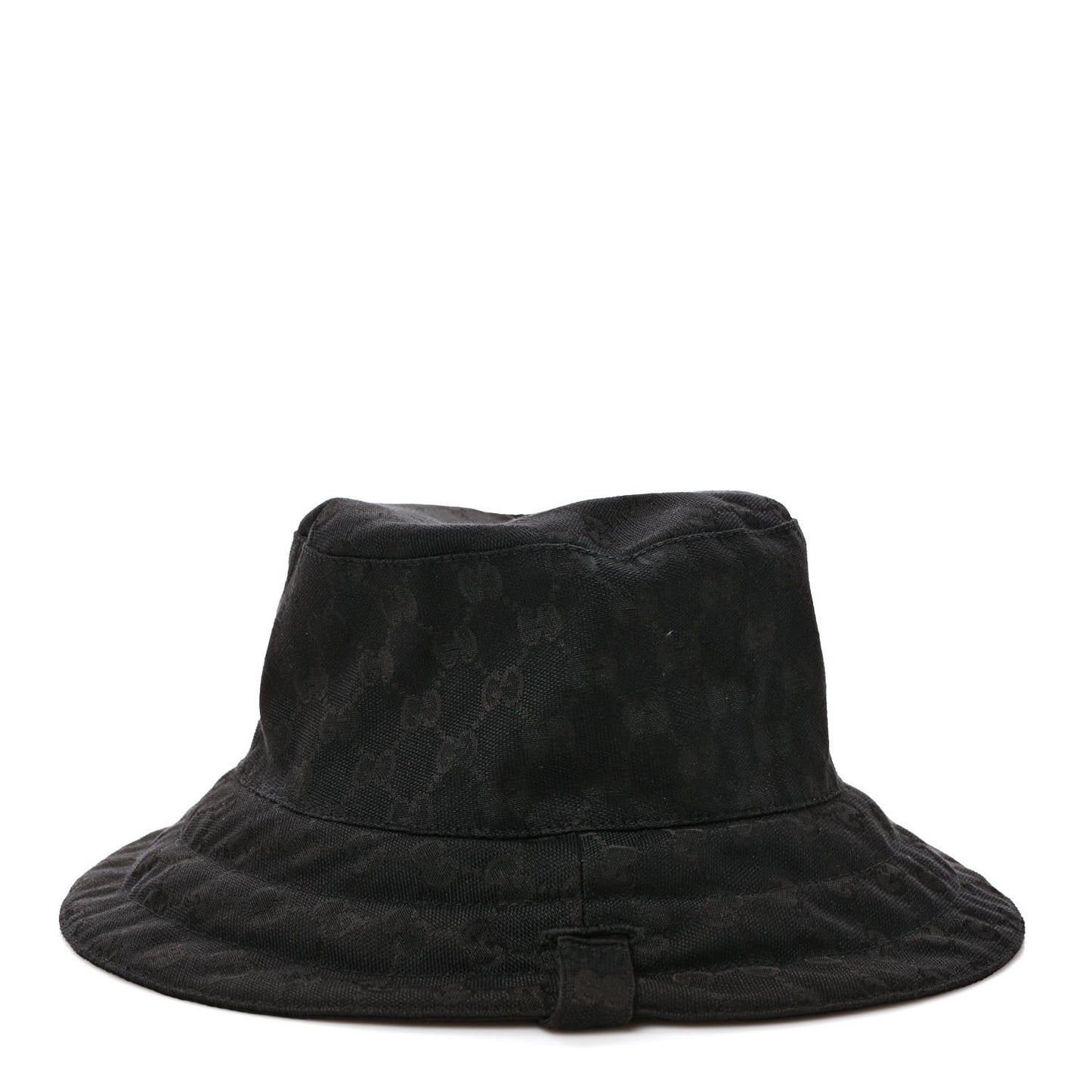 Canvas Nylon Monogram Reversible Self-Tie Bucket Hat Black