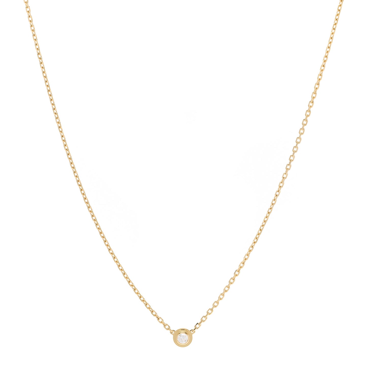 18K Yellow Gold Diamond XS D'Amour Pendant Necklace