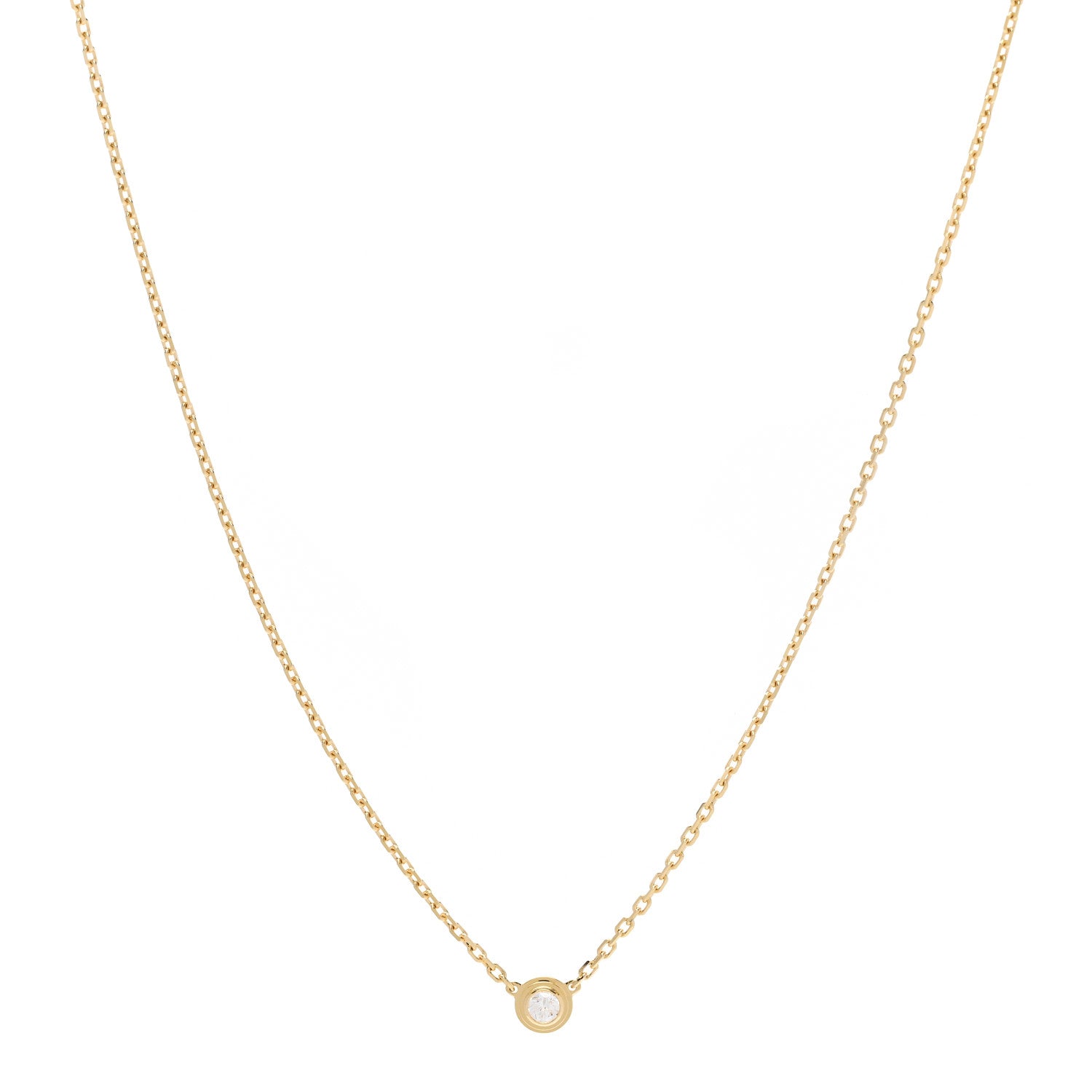 Cartier 18K Yellow Gold Diamond XS D'Amour Pendant Necklace 1 of 6