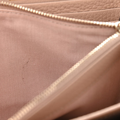 Valentino Garavani Pebbled Calfskin Rockstud Envelope Wallet on Chain Poudre 9 of 9